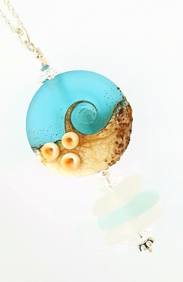 Beach Necklace With Real Sea Glass