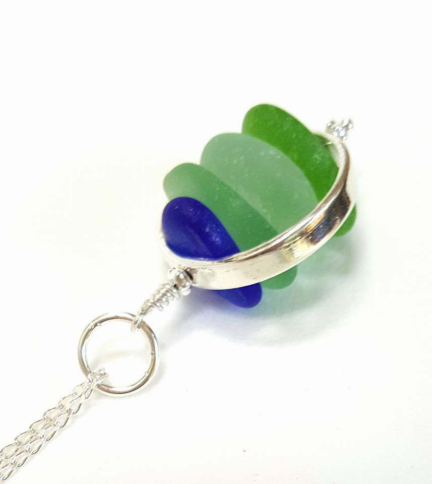 GENUINE Sea Glass Jewelry In Sterling Silver Beach Glass Necklace