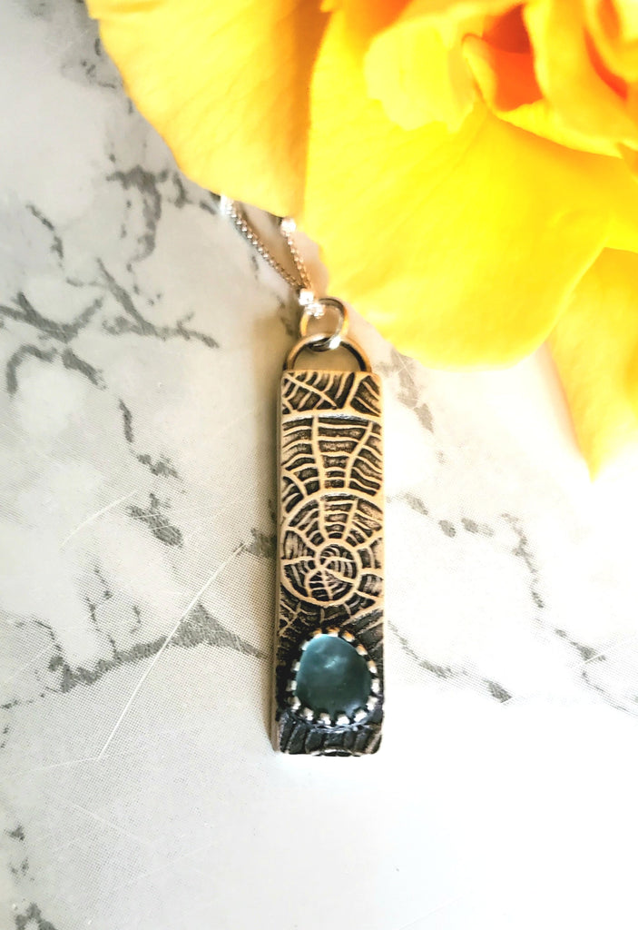 Nautilus and Sea Glass Pendant Necklace
