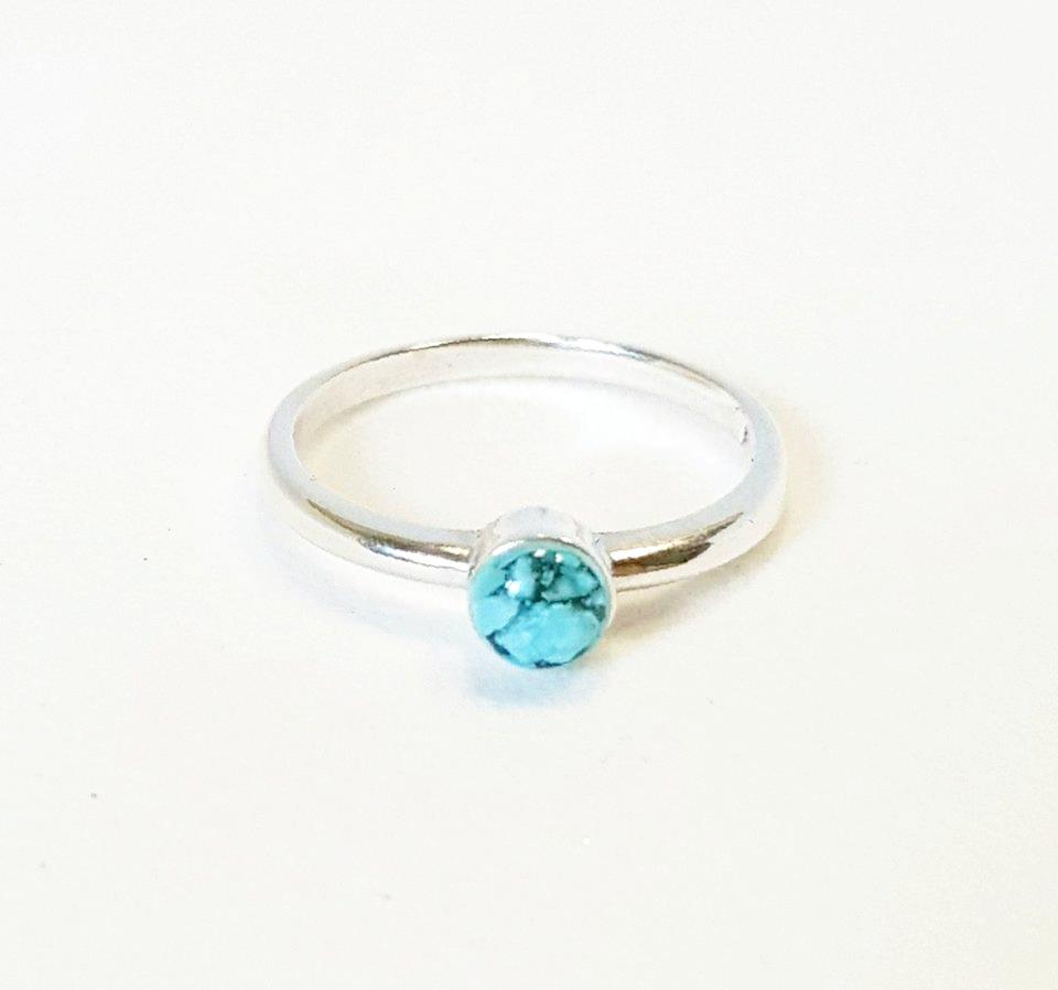 Handmade Turquoise ring in Sterling Silver