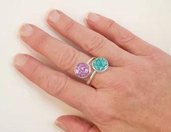 Artisan Turquoise and Sand Ring In Sterling Silver Beachy Boho