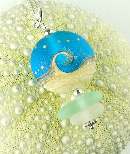 GENUINE Eco Friendly Sea Glass Jewelry Starry Night Necklace